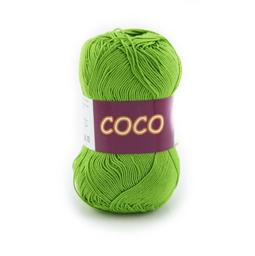 Пряжа Коко (Coco) Віта котон Коко-3861_зелене_яблуко фото