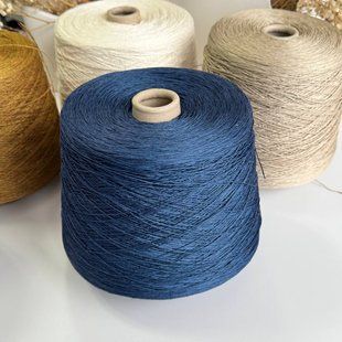 Пряжа 100% лен Granella PLI для Лоро Пиана 1/4100 Льон_1_4100-глибокий_синій фото