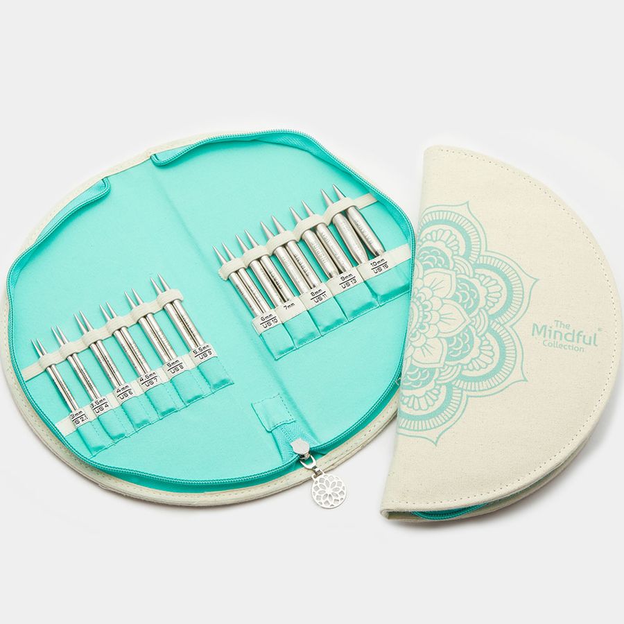 Набор сменных спиц Mindful 10 см (укороченные) в круглой упаковке KnitPro 36310 фото