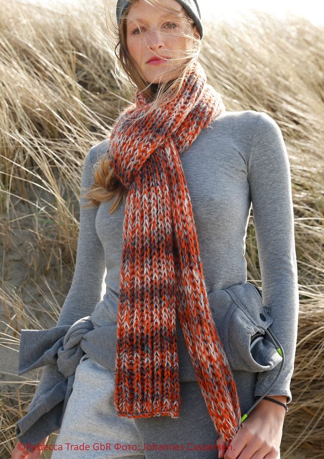 Набор для вязания шарфа патентным узором R75M34 фото