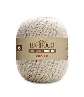 Пряжа BARROCO 6 GOLD (98%бавовна, 2 % металік, 400гр. 433м) NaturG_6 фото