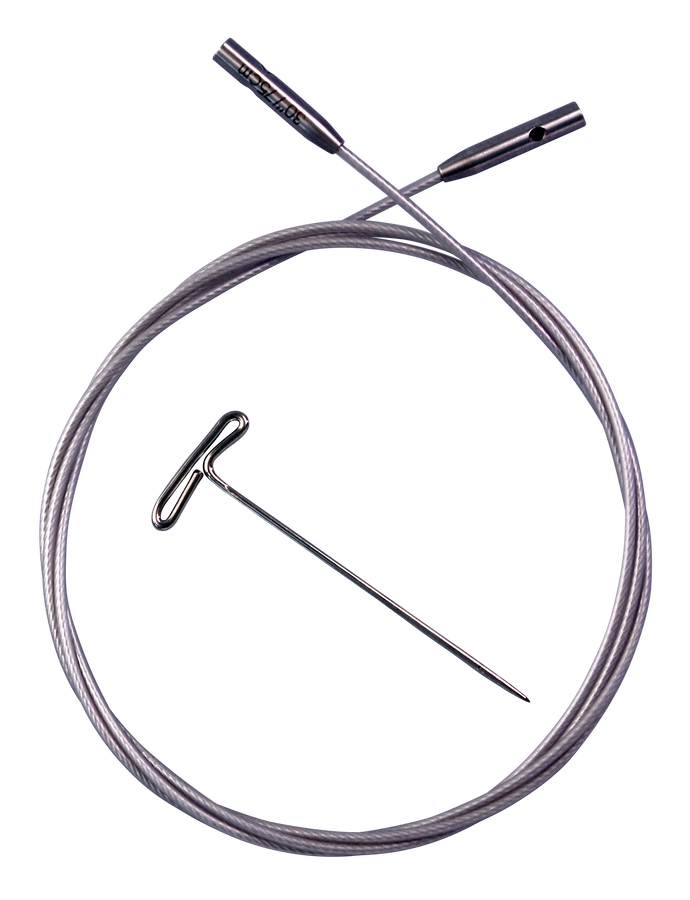 Серебристый кабель Small [S] для сменных спиц ChiaoGoo SWIV360 Silver 7705 фото