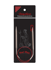 Спиці кругові ChiaoGoo Premium SS Knit RED (короткі) 23 см, 30 см RED_Knit_23_30-1.75 мм-30 фото