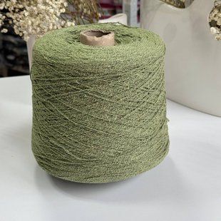 Пряжа Бурета екстра PLI 1/4700 92% шовк, 8% па B_extra-оливково_зелений фото