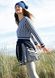 Набір для в'язання жіночого короткого смугастого светра з пряжі Cottina ggh R73M29 фото 3