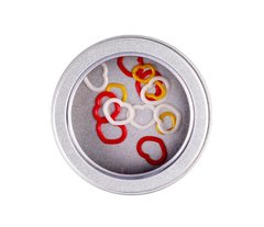Набір маркерів петель Сердечки Туліп (розмір: S-жовтий, М-червоний, L-білий) АС_017е фото