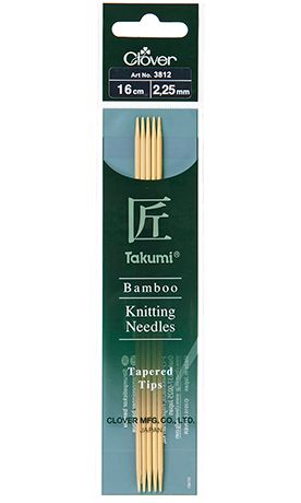 Спицы Кловер носочные бамбук Takumi-2.25-16 фото