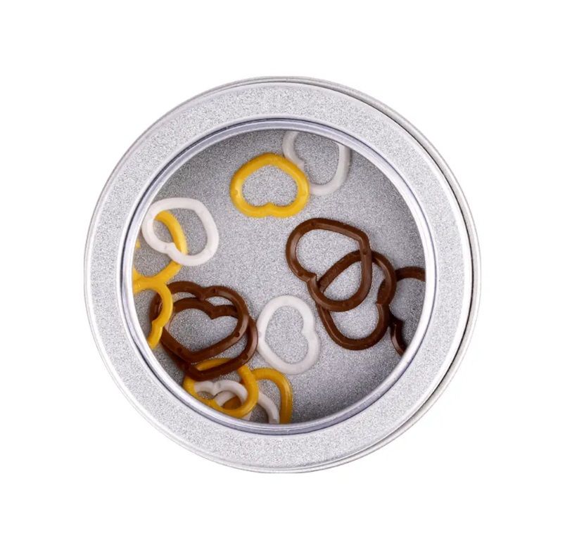 Набор маркеров петель Сердечки Тулип (размер: S-желтый, М-белый, L-коричневый) АС_018е фото