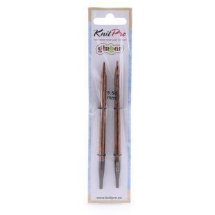 Спиці зйомні дерев`яні Ginger KnitPro, 13 см 3120-5.5 фото