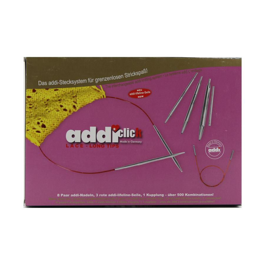 Набір спиць з подовженими кінчиками Addi Lace-Long tips