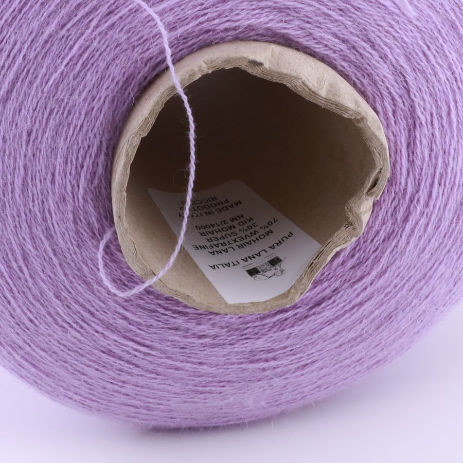 Пряжа Mohair Lana Loro Piana, 70% мерино екстрафайн, 30% кід мохер, 700 м в 100 г 2/14 МЛ_700-гліцинія фото